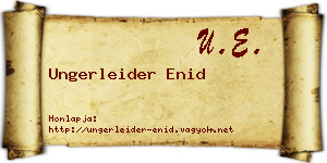 Ungerleider Enid névjegykártya